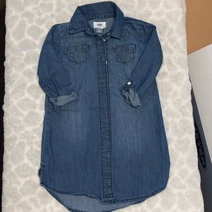 Old Navy Girl’s Denim Shirt Dress Size 5